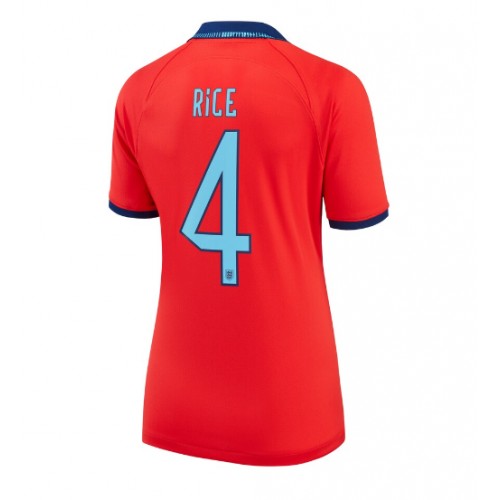 Maillot de foot Angleterre Declan Rice #4 Extérieur Femmes Monde 2022 Manches Courte